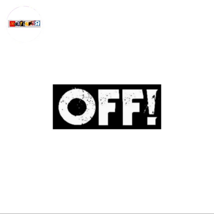 

sticker band OFF! logo stiker hardcore punk