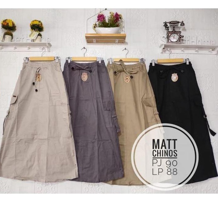 Prioritas Rok Cargo Panjang  Rok Panjang Remaja Perempuan Rok Cargo Saku Samping