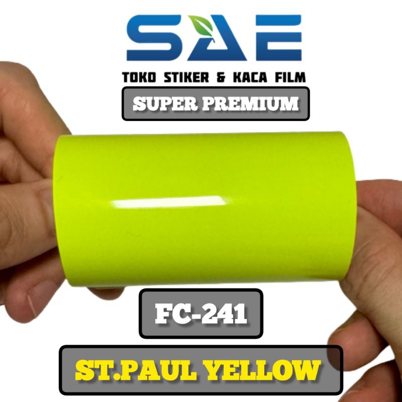 Sticker Skotlet St Paul Yellow Super Glossy Merek Fanchi Original Berperekat Premium Stabilo Kuning