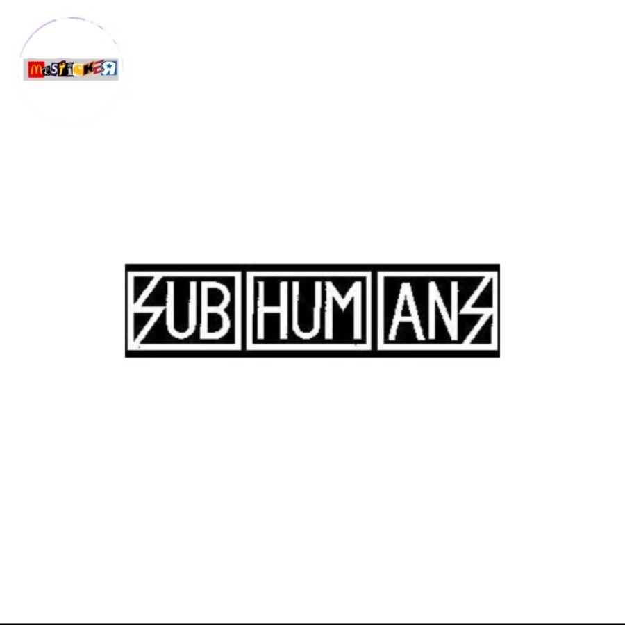 

sticker band SUBHUMANS logo stiker UK82 hardcore punk anarcho