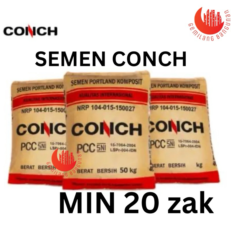 Semen CONCH 50kg 20 zak / Free Ongkir SINGKAWANG