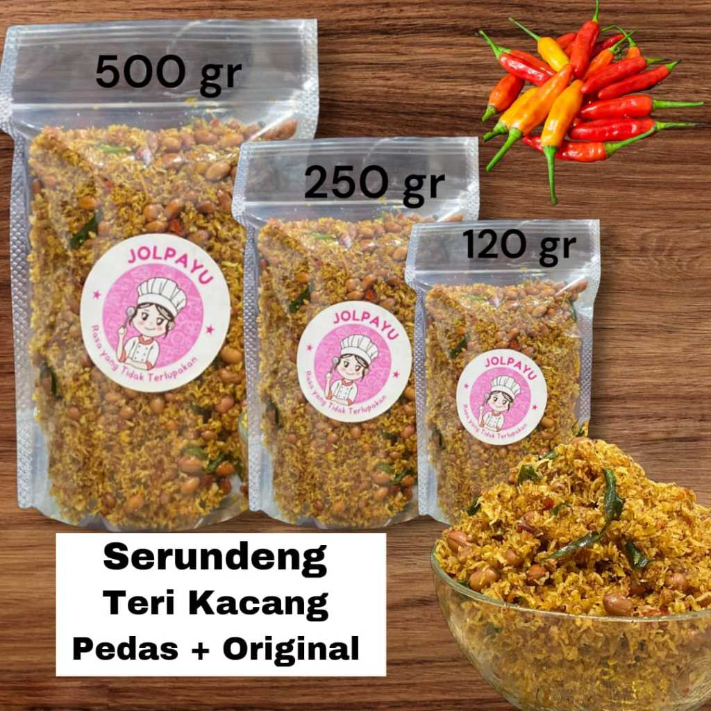 

Serundeng Kelapa Teri Kacang Pedas Original Serundeng Gurih manis Halal