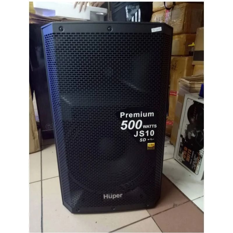 Sepasang (2 box) Original Huper JS10 Speaker Aktif 15inc JS 10 Aktif 500 watt