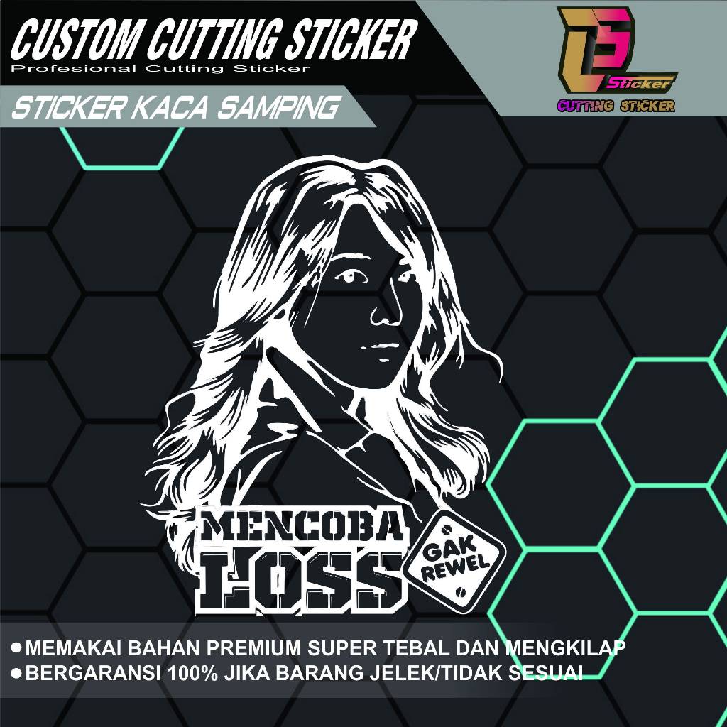 STICKER SILUET WAJAH KABIN/PINTU TRUCK losss