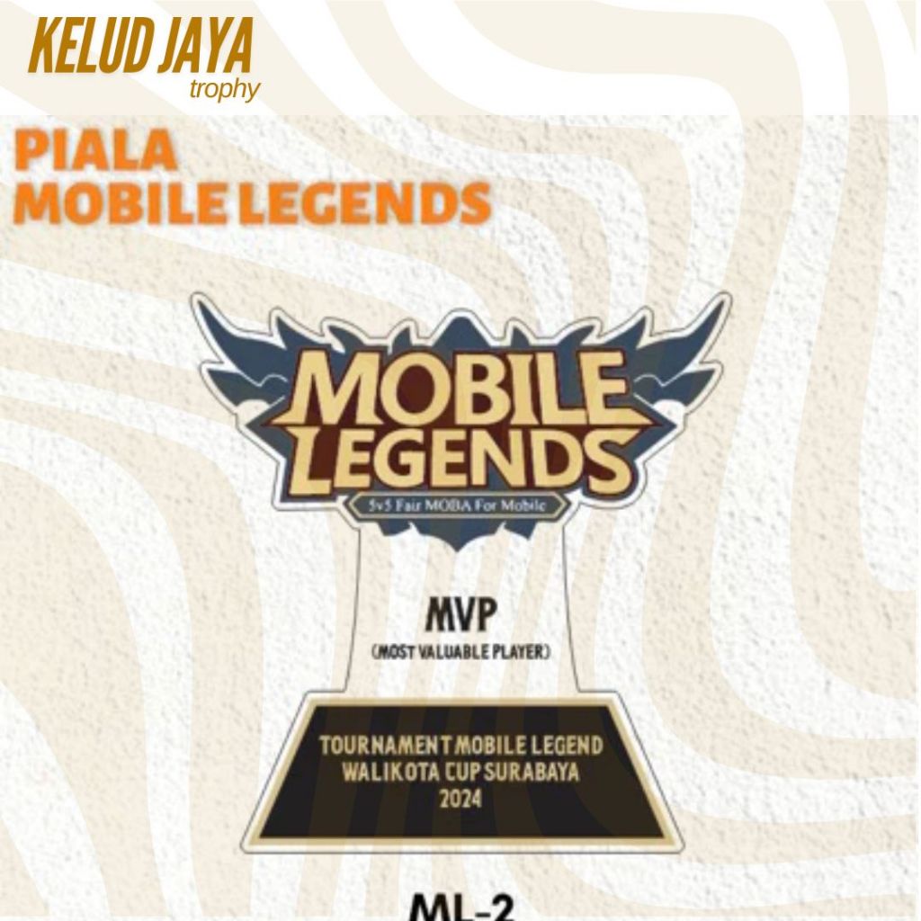 Piala Mobile Legend Plakat Mobile Legend Akrilik Custom Plakat E sport