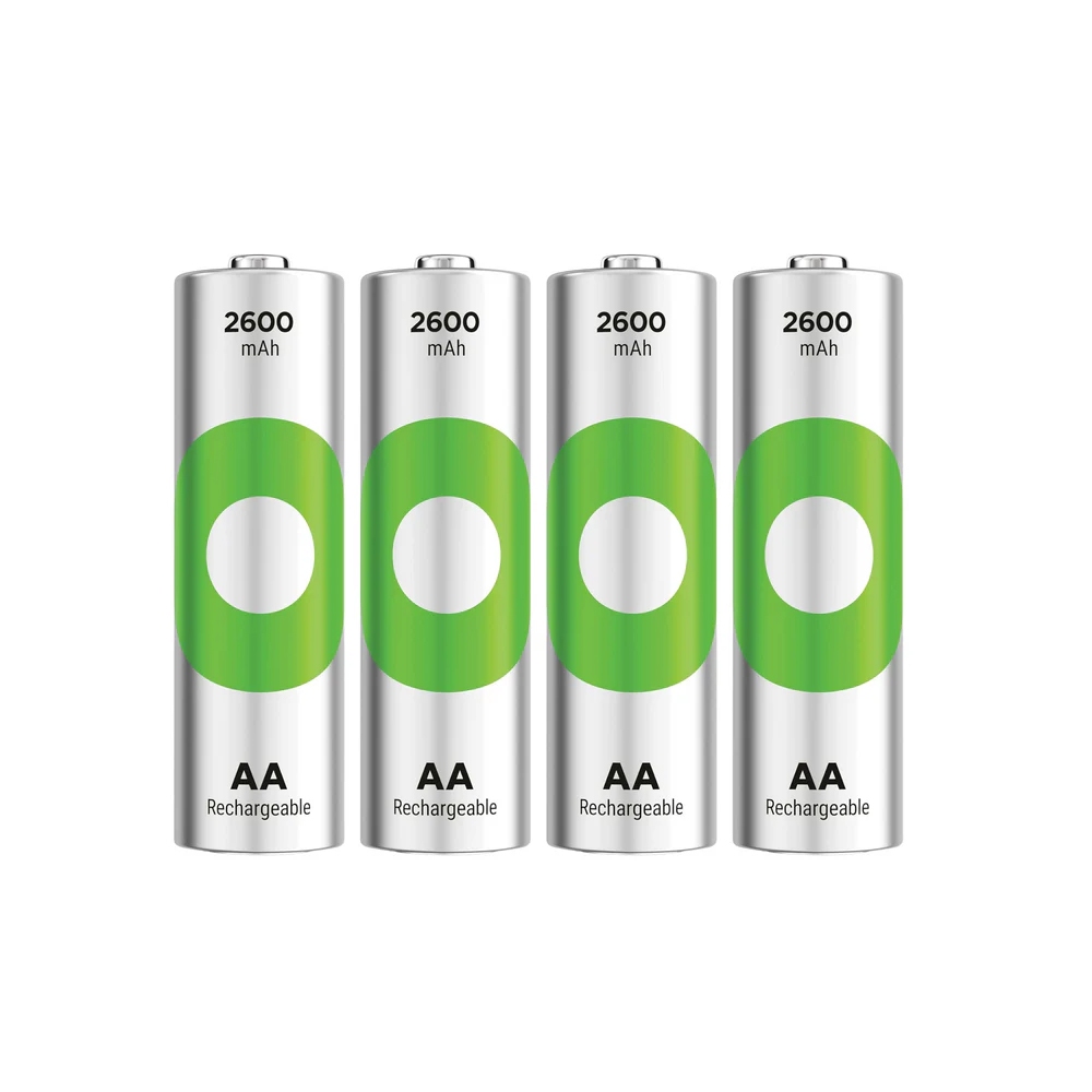 GP Battery - Baterai AA Rechargeable 2600mAH - 4 Pcs - Recyko Series - GP Recyko AA Replace Eneloop