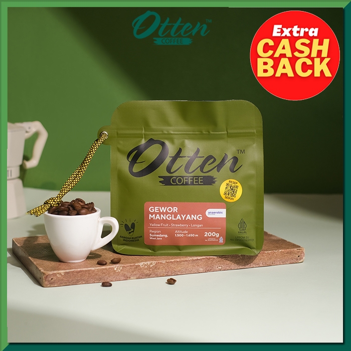 

Kopi Arabica Gewor Manglayang 200g - Biji / Bubuk Single Origin Otten Coffee Roasted Beans