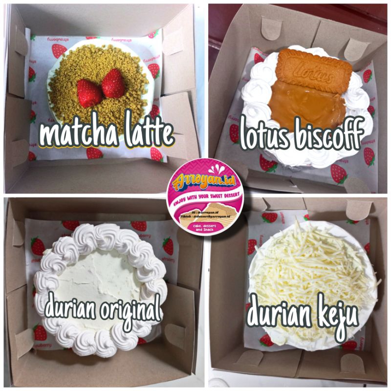 

Kue ulang tahun Mille Crepes Bento size uk. 10cm