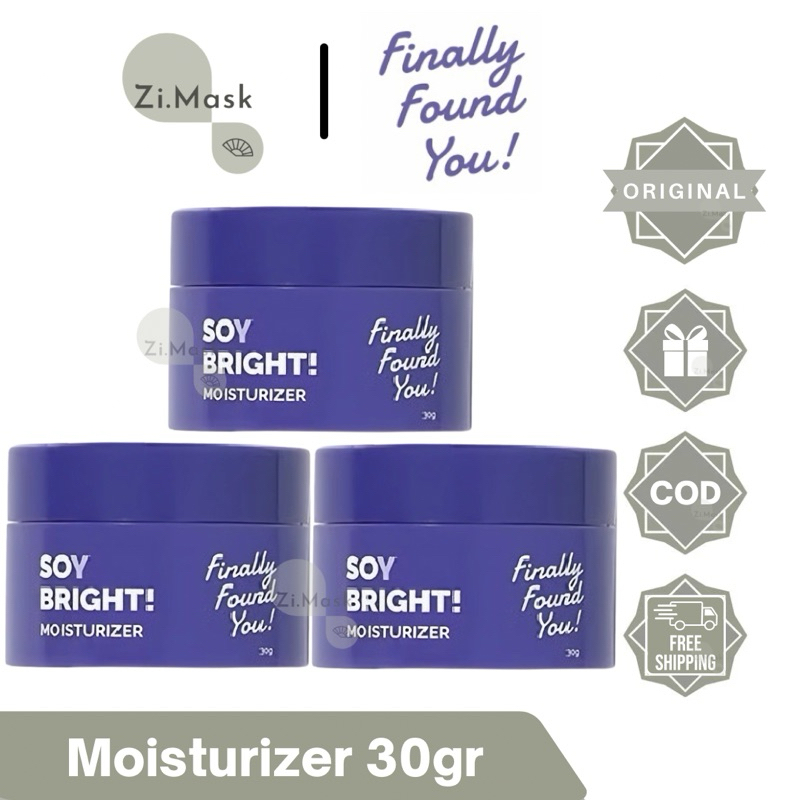 FINALLY FOUND YOU  Soy Bright Moisturizer | 2in1 Primer Makeup dan Pelembab | Moisturizer FFY