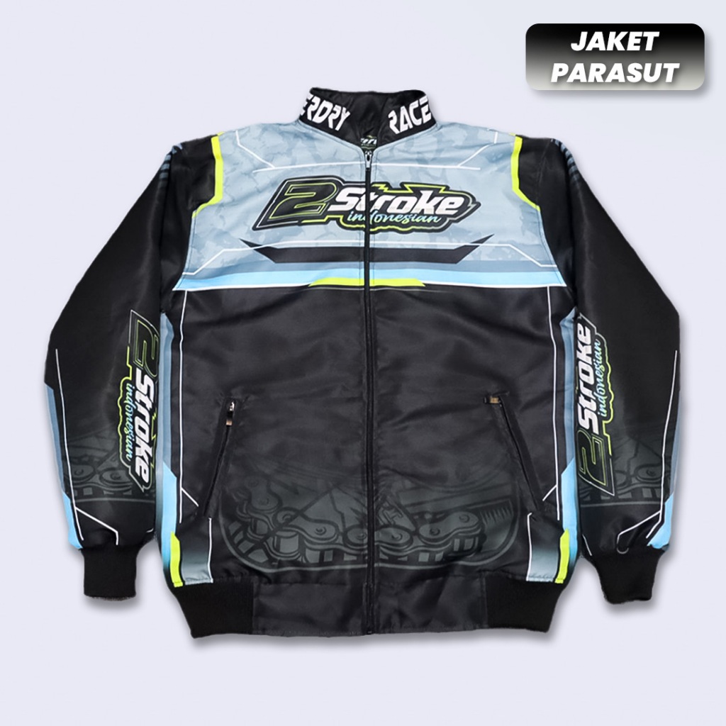 Jaket Racing 2Stroke Parasut Double Furing Full Printing