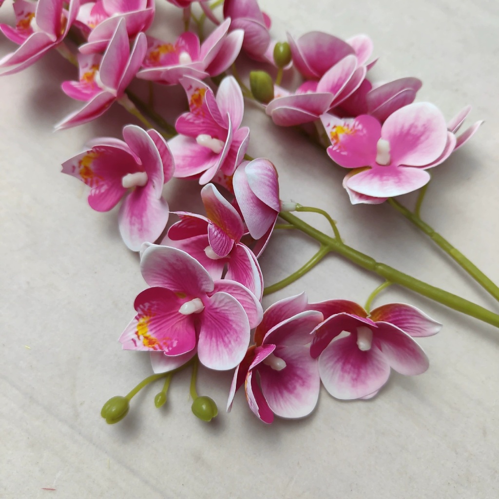 (21 Kuntum) Bunga Anggrek Mini Artificial/Bunga Artificial Dekorasi