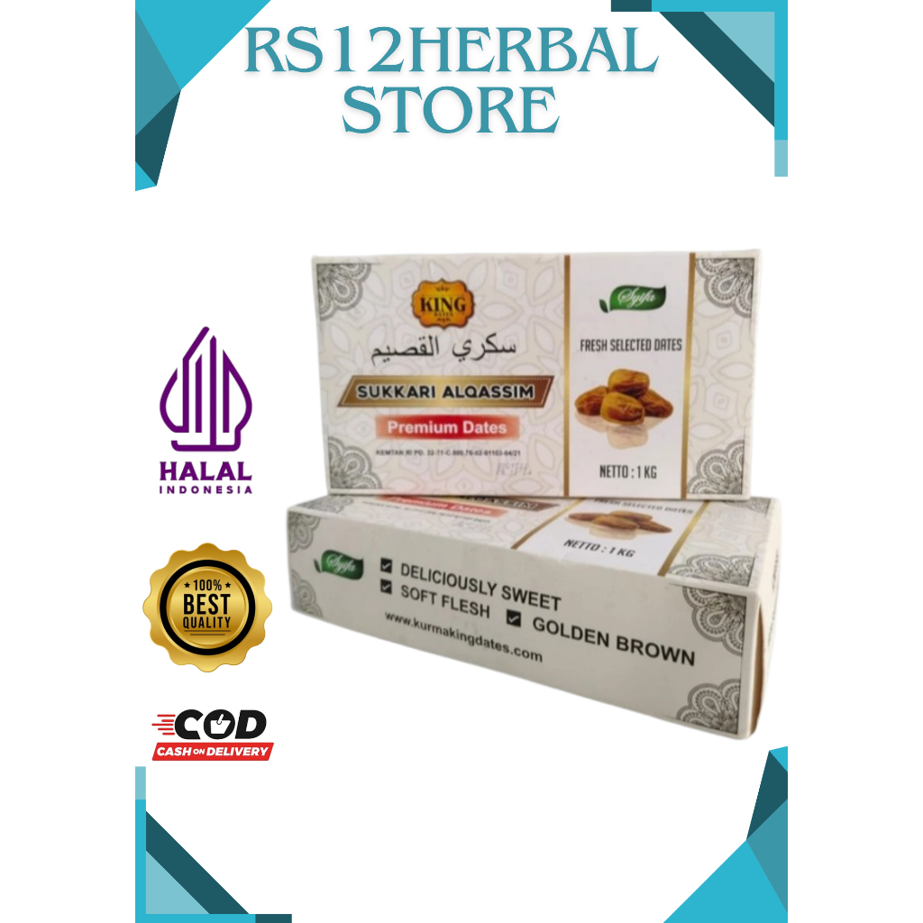 

Kurma Sukari King Dates Sukkari 1 kg Lembut Manis Legit Premium Original High Quality