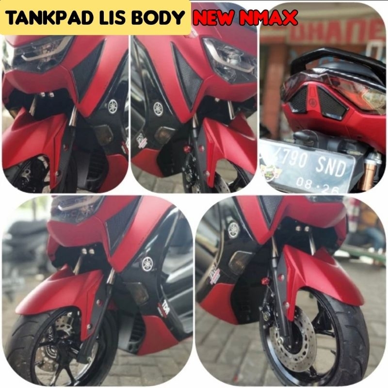 Tankpad New Nmax 2020 2021 Lis Spakbor Lis Body Depan Lis Bawah Lampu Stop Bahan Karet 3D