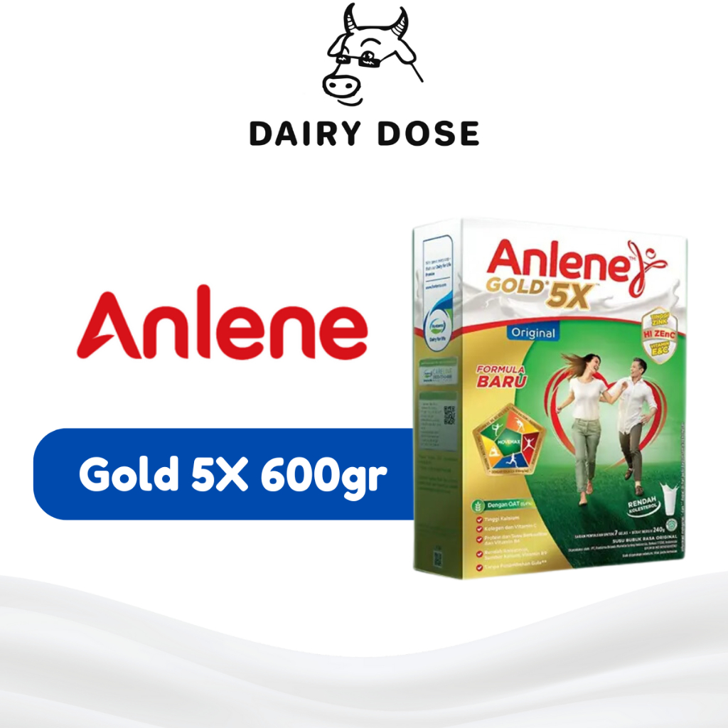 

Anlene Gold 5X Susu Bubuk Dewasa Original 600GR