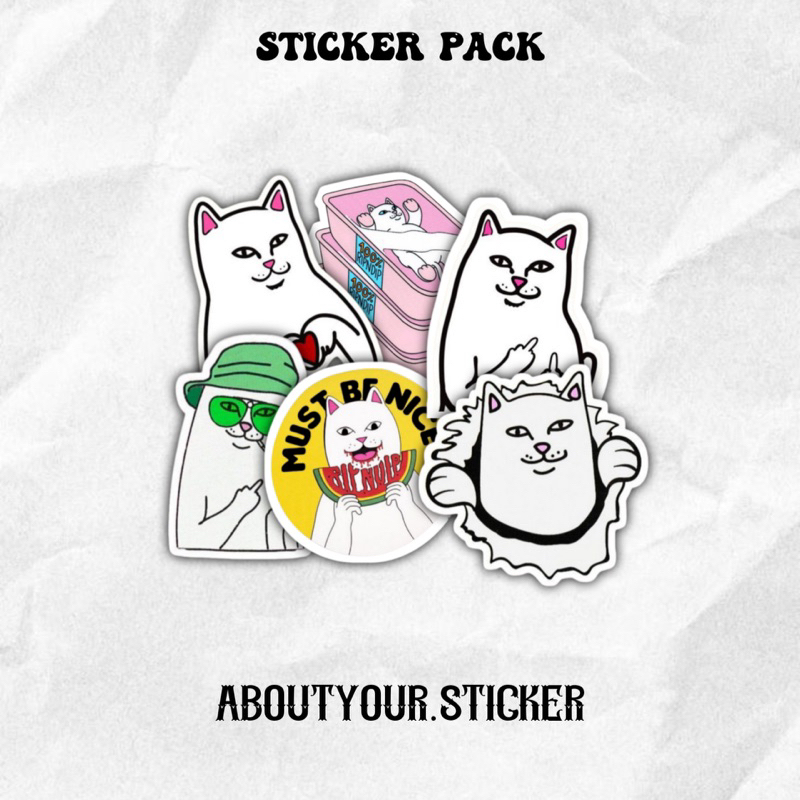 

STICKER PACK KUCING RIP N DIP isi 6pcs