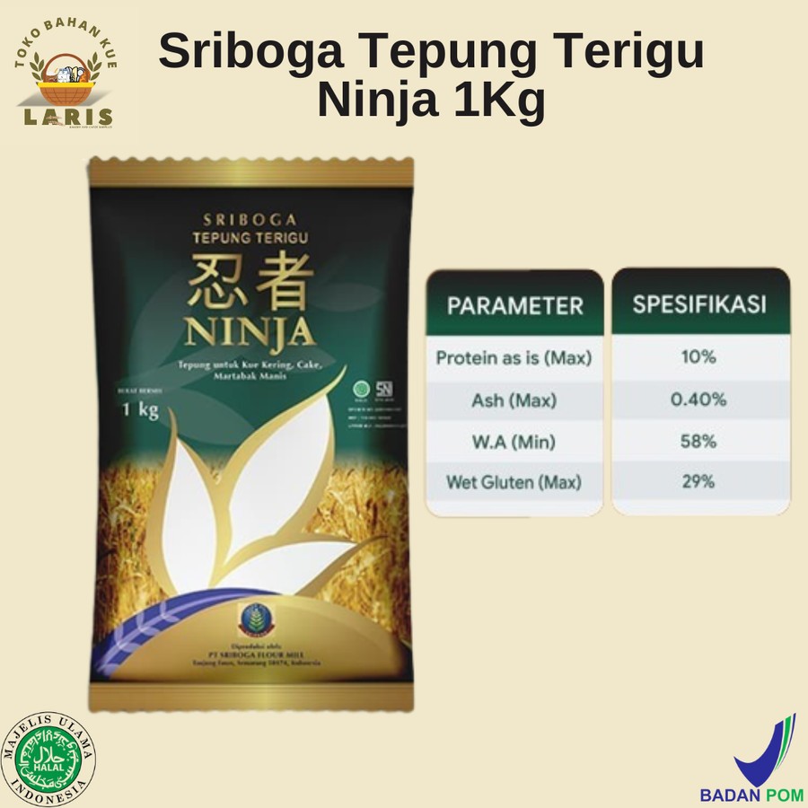 

SRIBOGA NINJA TEPUNG TERIGU KEMASAN 1 KG