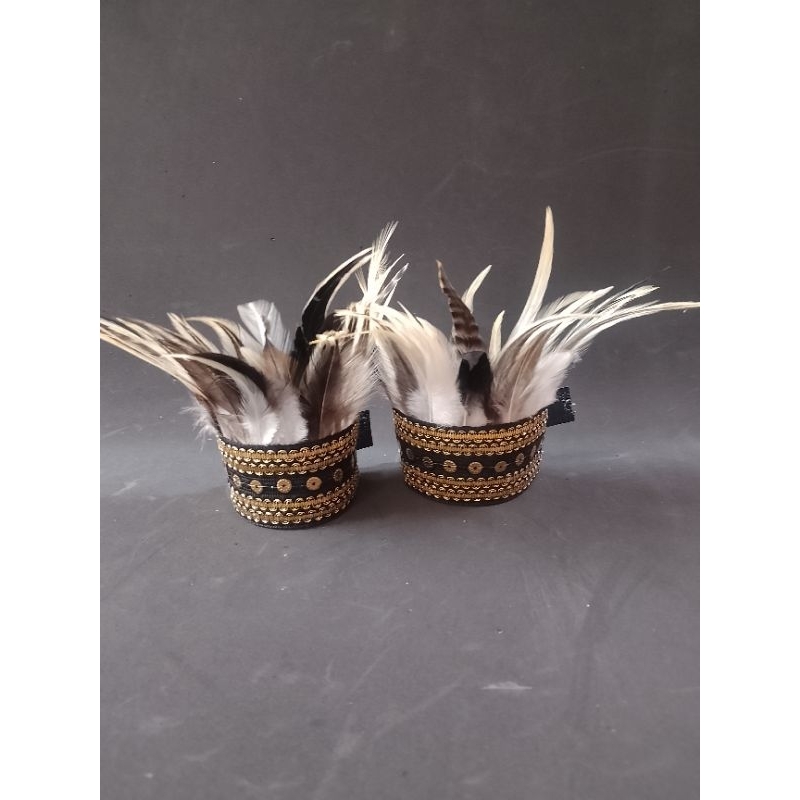 sepasang gelang bulu#gelang dayak#papua