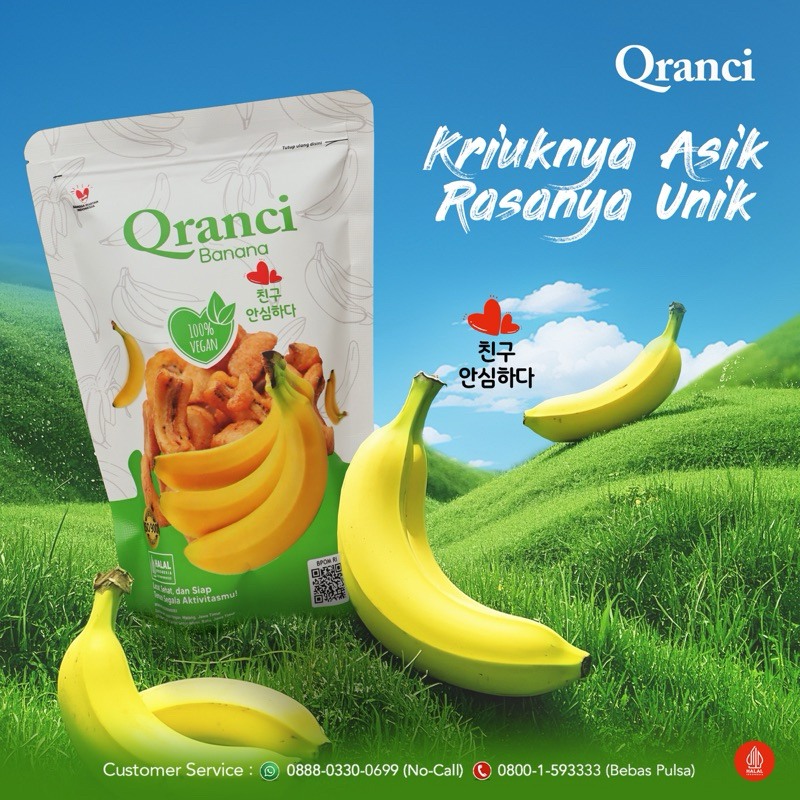 

Qranci Keripik Pisang | Banana Chips Snack Dried | Rambak Pisang Rampis 75gr