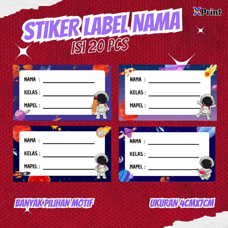 

Sticker nama buku pelajaran / stiker buku mapel