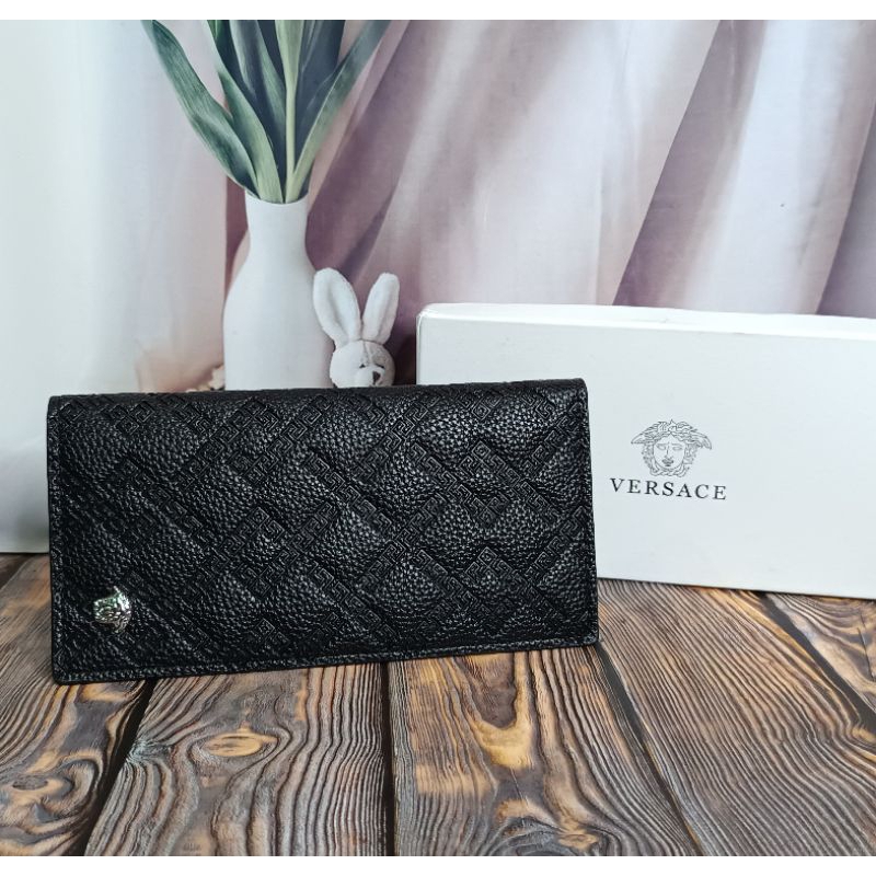 dompet panjang pria versace hitam
