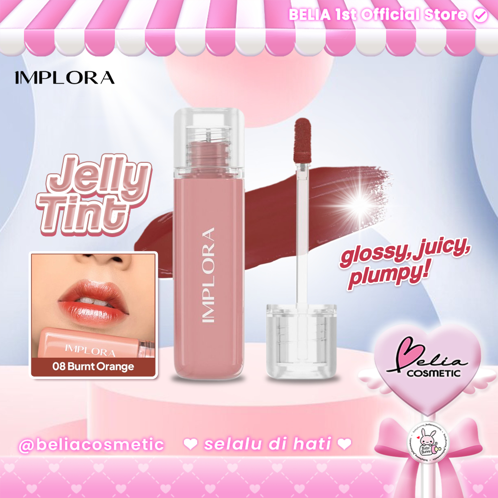 ❤ BELIA ❤ IMPLORA Jelly Tint 08 Burnt Orange | Lip Tint | Transferproof | tahan lama | kissproof