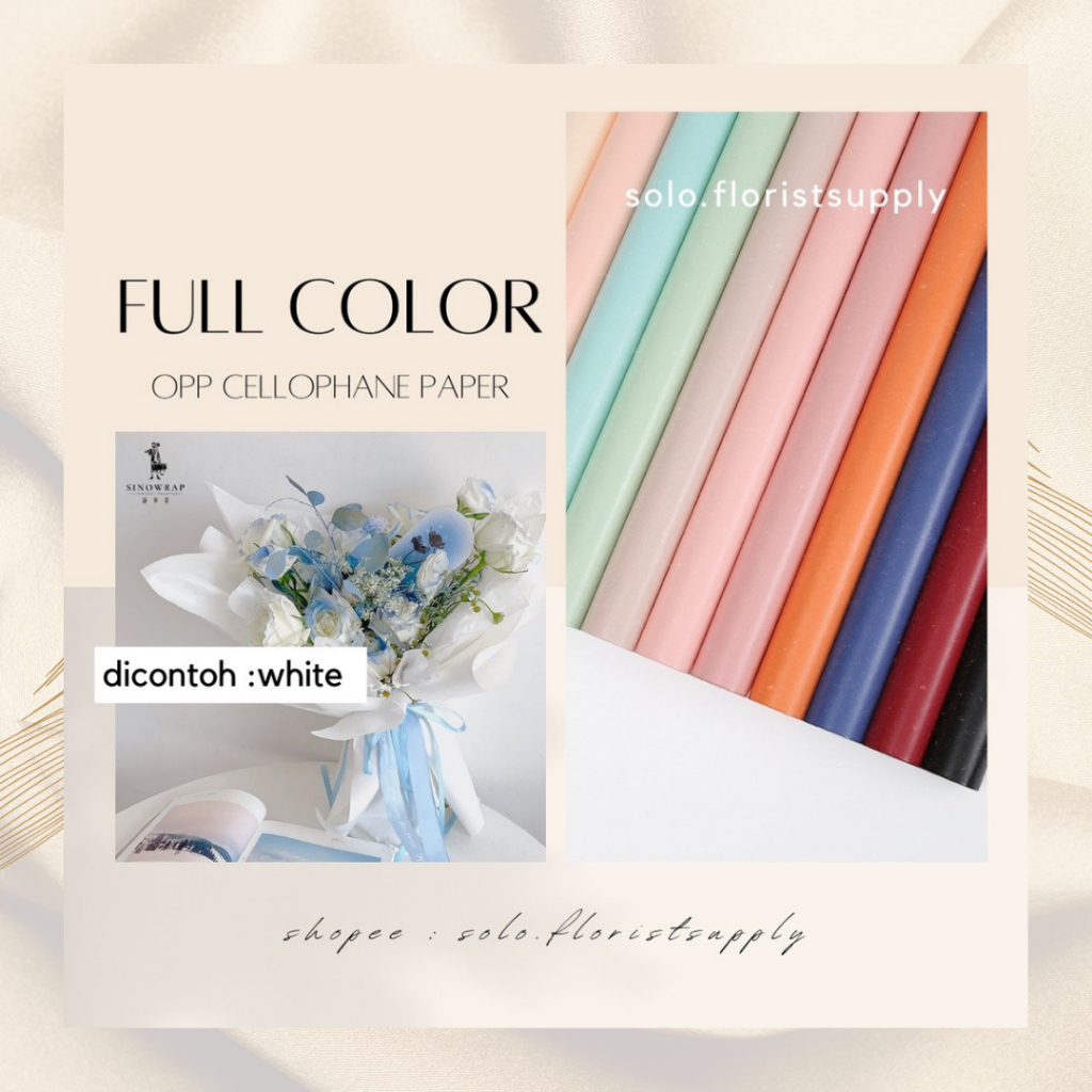 

[NEW] ECER FULL COLOR OPP CELLOPHANE FLOWER WRAPPING KERTAS BUKET BUNGA PEMBUNGKUS BOUQUET HAND BOUQUET WRAPPING PAPER FLORALWRAP KERTAS CRAFT KERTAS KADO KERTAS KERAJINAN TANGAN KERTAS KADO ANNIVERSARY WEDDING FLOWER ARRANGEMENT GRADUATION GIFT