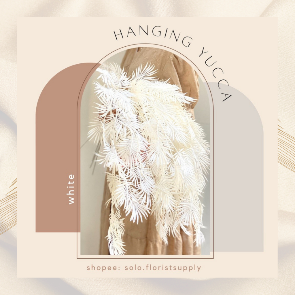 YUCCA HANGING GRASS DAUN JUNTAI Aksesoris Juntai Star Premium Artificial Dekorasi  Daun Rambat Bunga