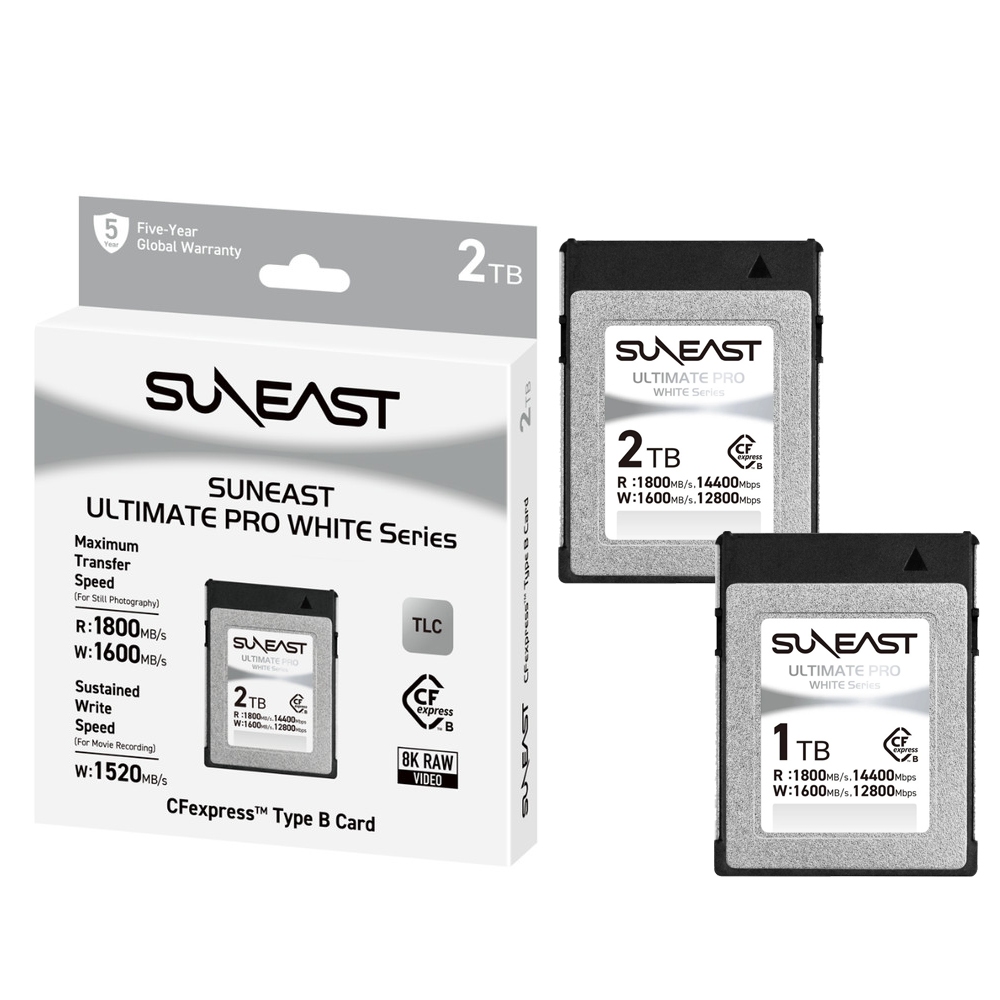 SUNEAST CFexpress Memory Card 2TB - 1TB Type B Card White Series Ultimate PRO CF Express