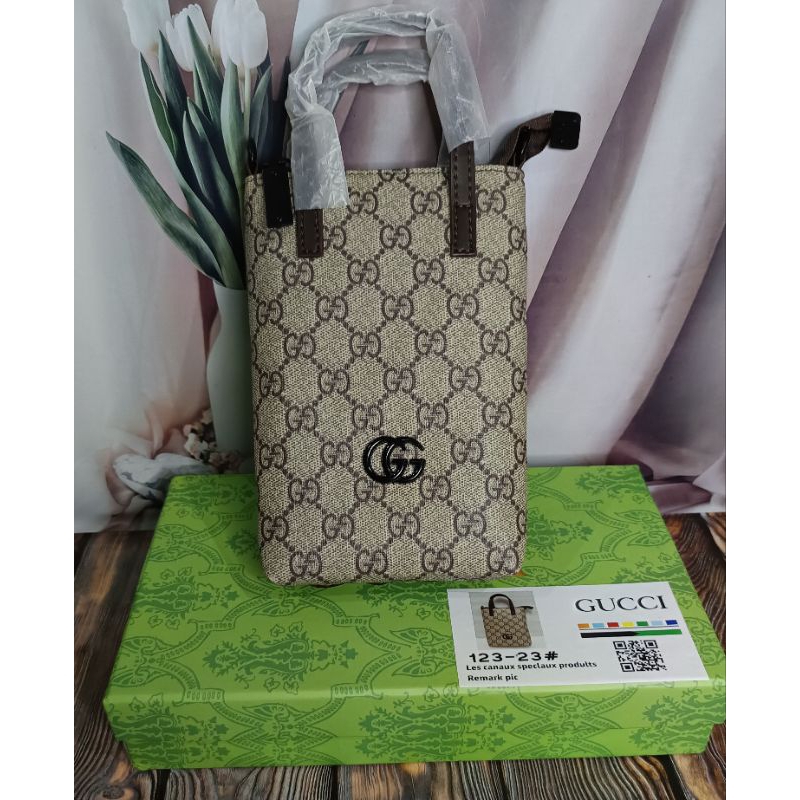 tas impor wanita slempang HP gucong box