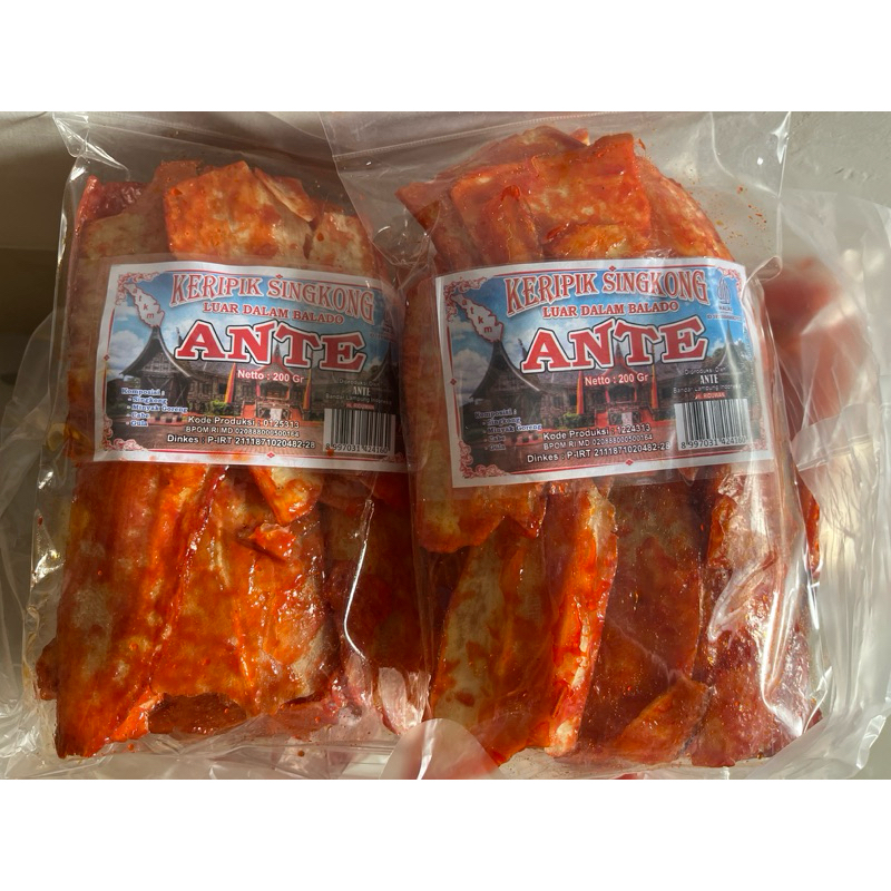 

Keripik Singkong Ante 200gr (paket 10pcs)