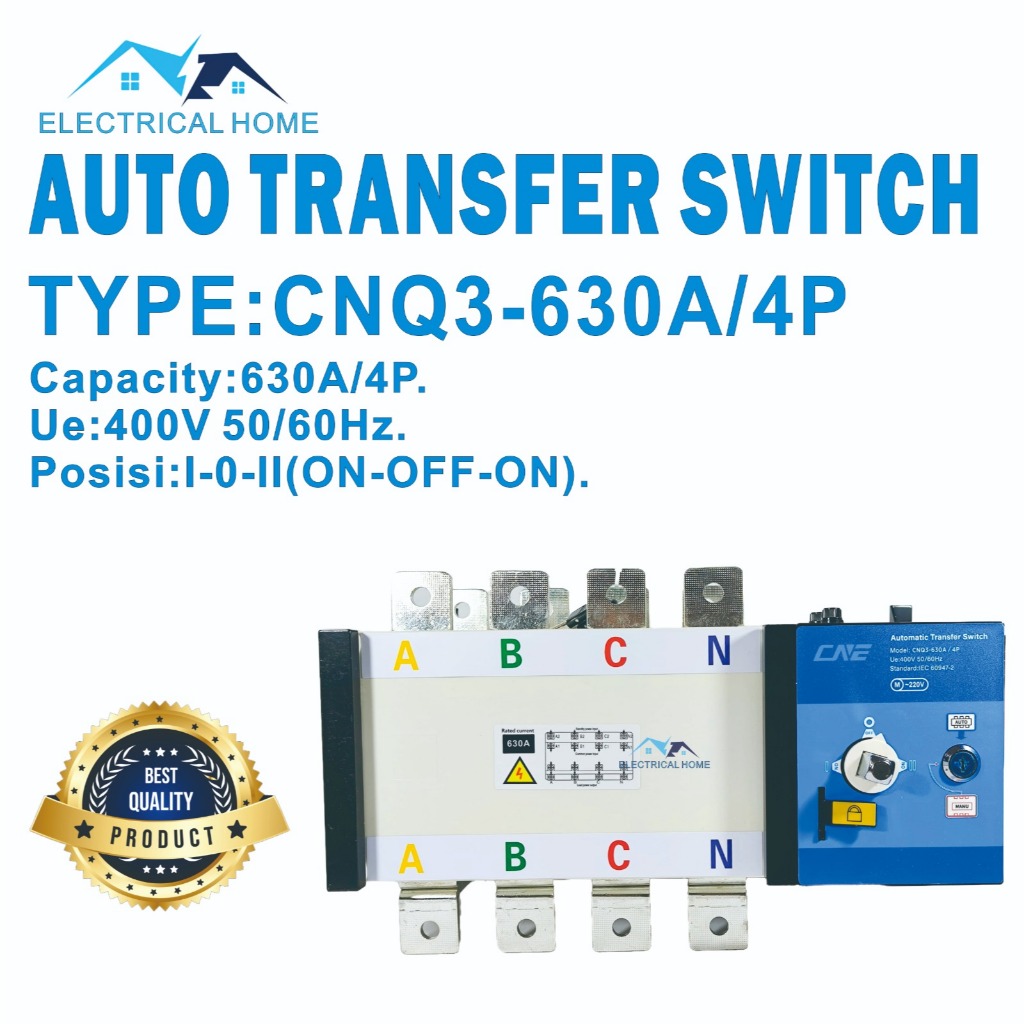 Auto Transfer Switch ATS 4P 630A/Motorized Ohm Saklar 630A