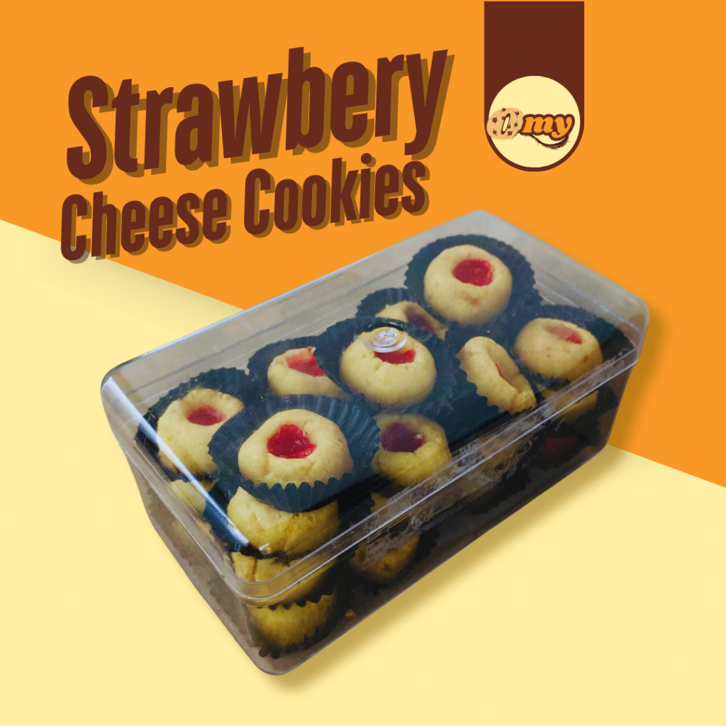 

DISKON RAMADHAN Kue Kering Lebaran Stawbery Cheese Cookies 350gr, Lembut & Creamy, Home Made