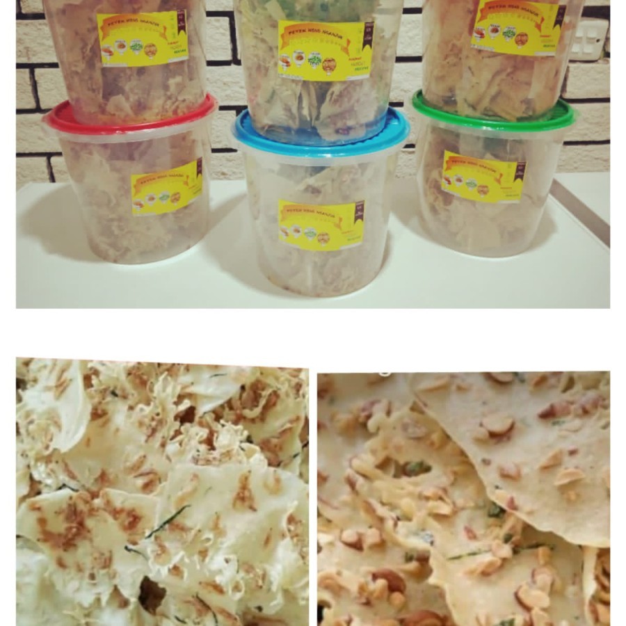 

Peyek kacang / peyek ebi rebon toples (ENAK)