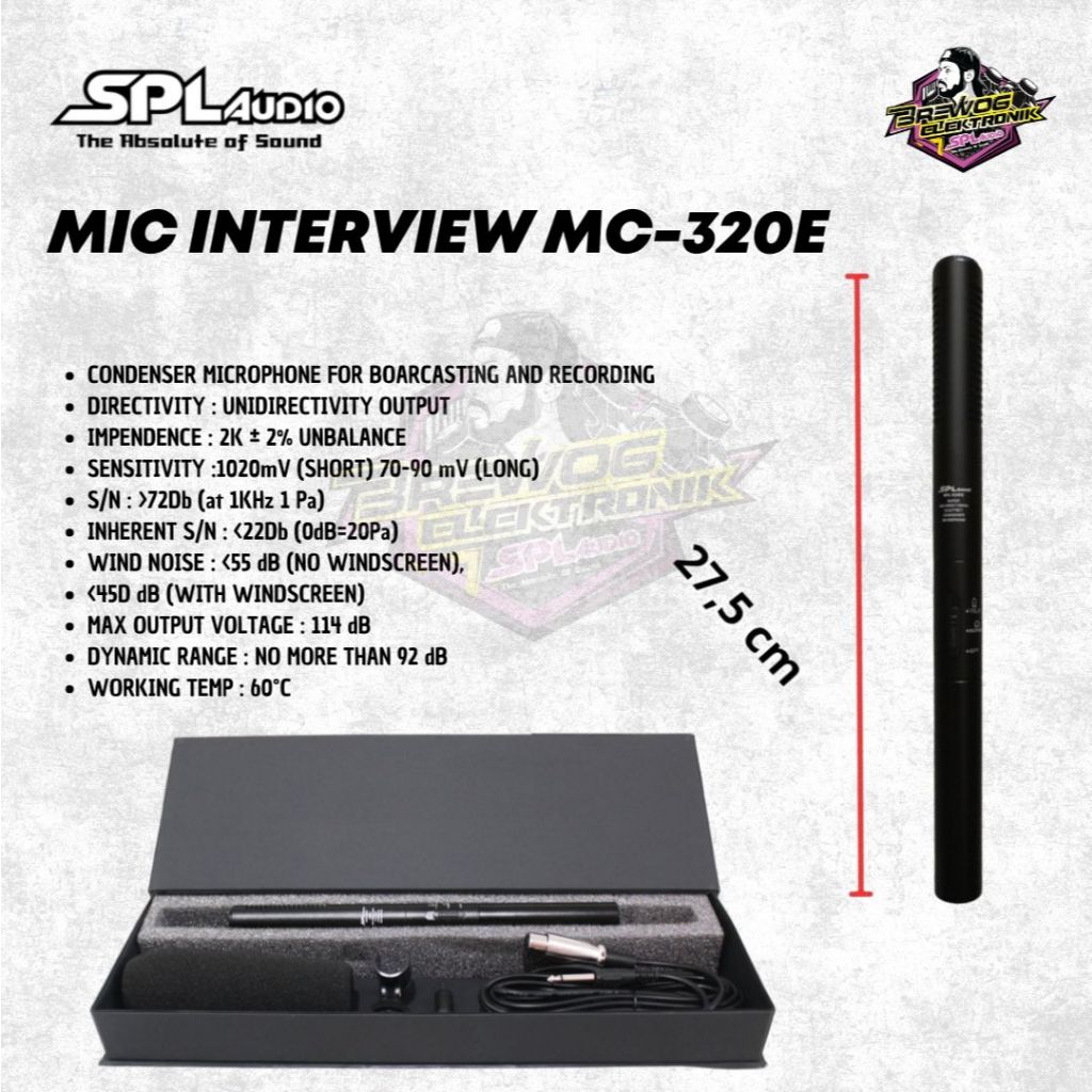 MIC INTERVIEW/MIC TEMBAK SPL MC-320E ORIGINAL BREWOG SPL AUDIO