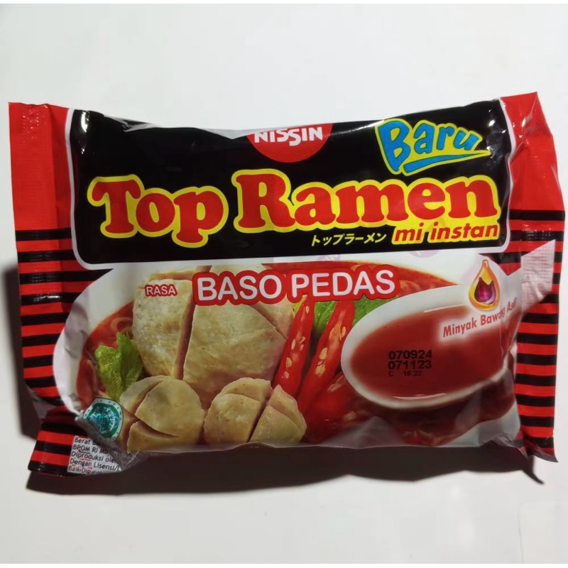 

Mie top Ramen Rasa bakso pedas 1pcs