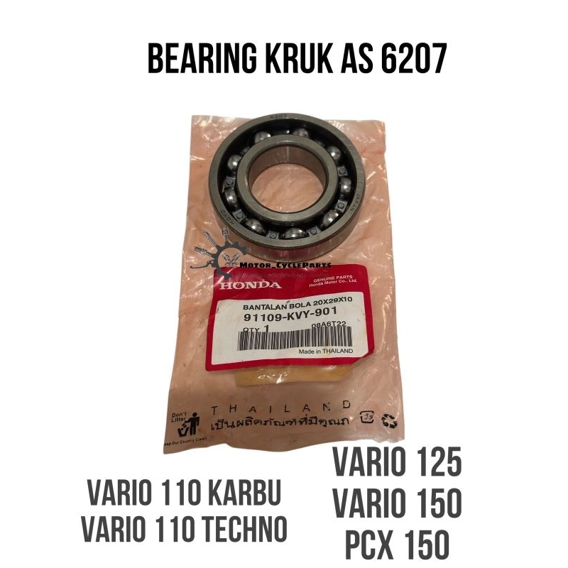 Bearing Kruk As 6207  Honda Vario 110 Lama Vario 110 Techno Vario 125 Vario 150 PCX 150