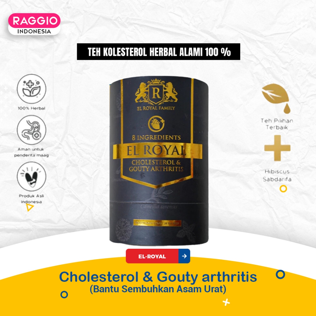 

El Royal Minuman Penurun Kolesterol dan Asam Urat, Cholesterol & Gouty Arthritis, BPOM Original