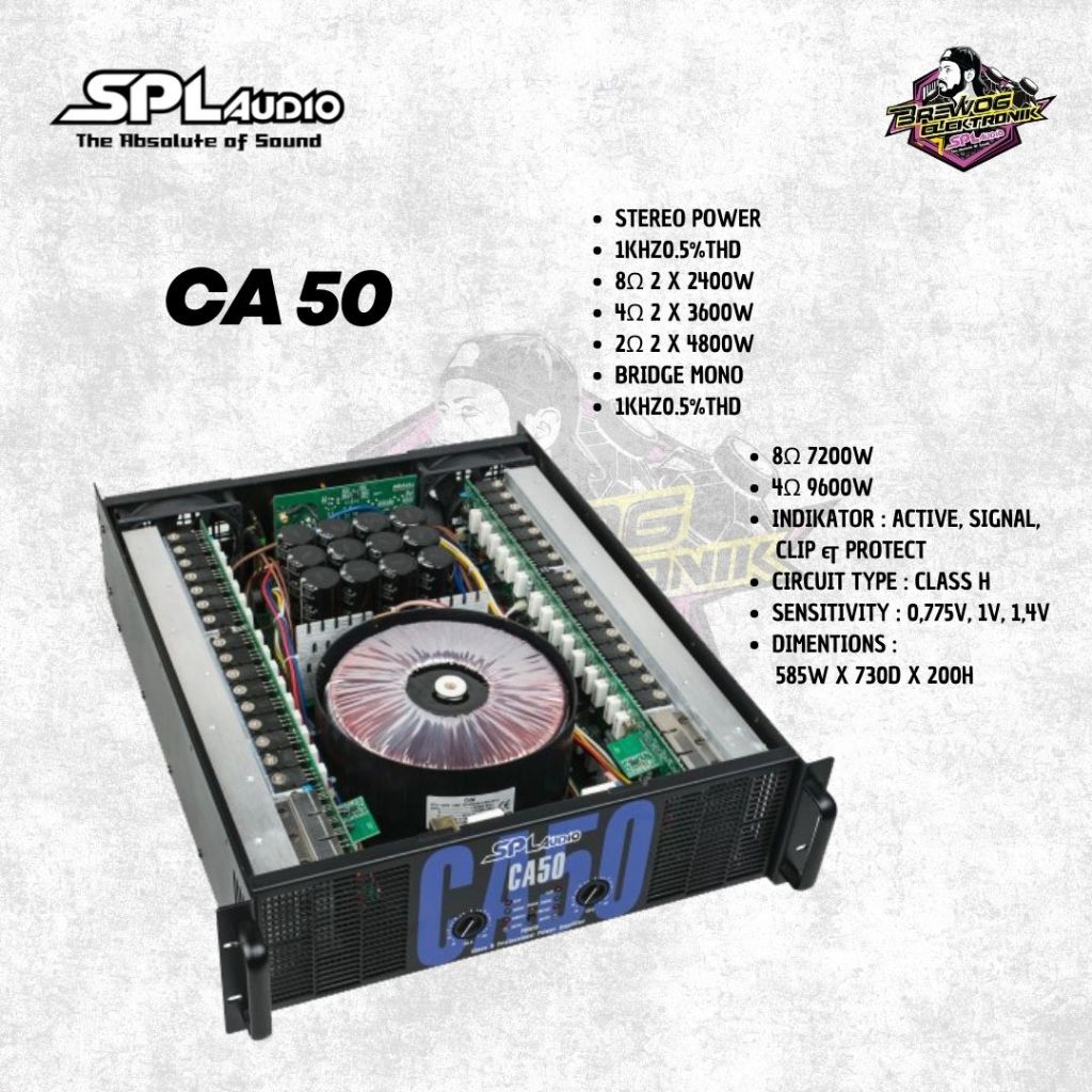 ORIGINAL PRODUK BREWOG SPL AUDIO POWER CA 50