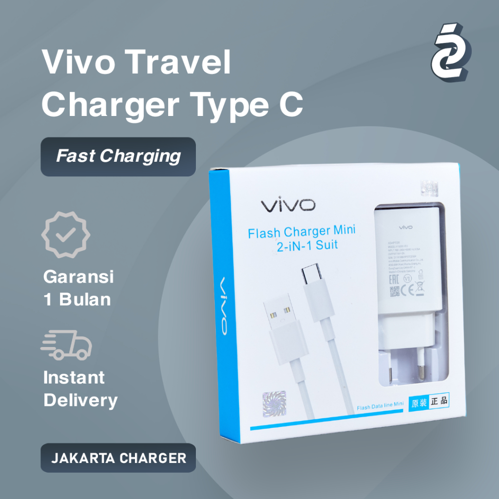 CHARGER VIVO FAST CHARGING TYPE C - VIVO FAST CHARGING TRAVEL CHARGER