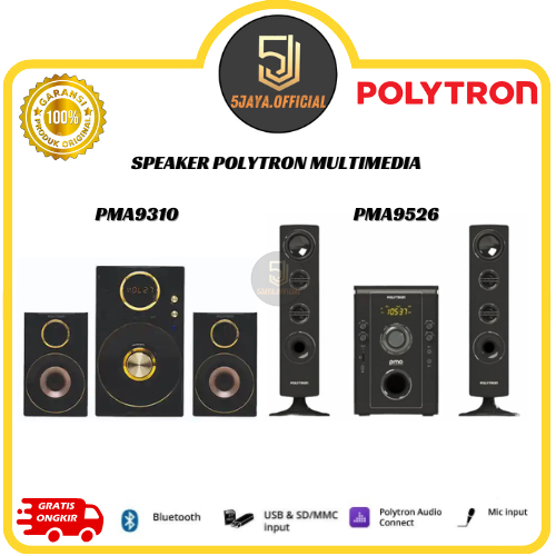 Speaker Polytron Multimedia Portable Bluetooth - PMA9310/PMA9526