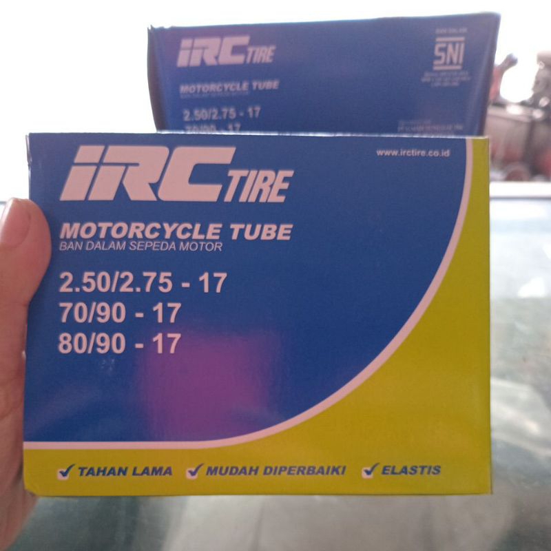 BAN DALAM DEPAN/BELAKANG IRC 250/275-17 IRC UNTUK MOTOR MANUAL SUPRA X/REVO/JUPITER/KHARISMA/SHOGUN 