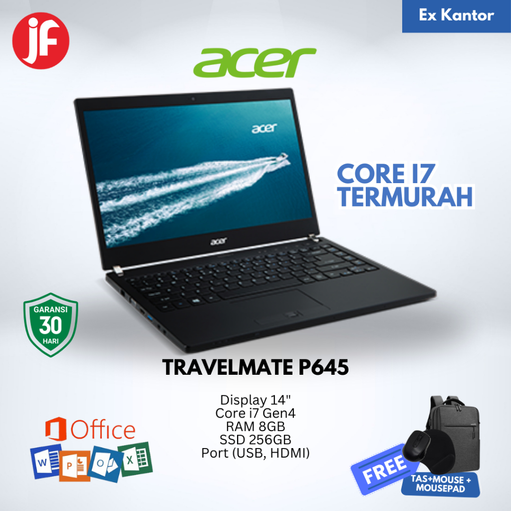 PROMO Laptop ACER Core i7 RAM 8GB SSD 256GB MURAH BANYAK BONUS