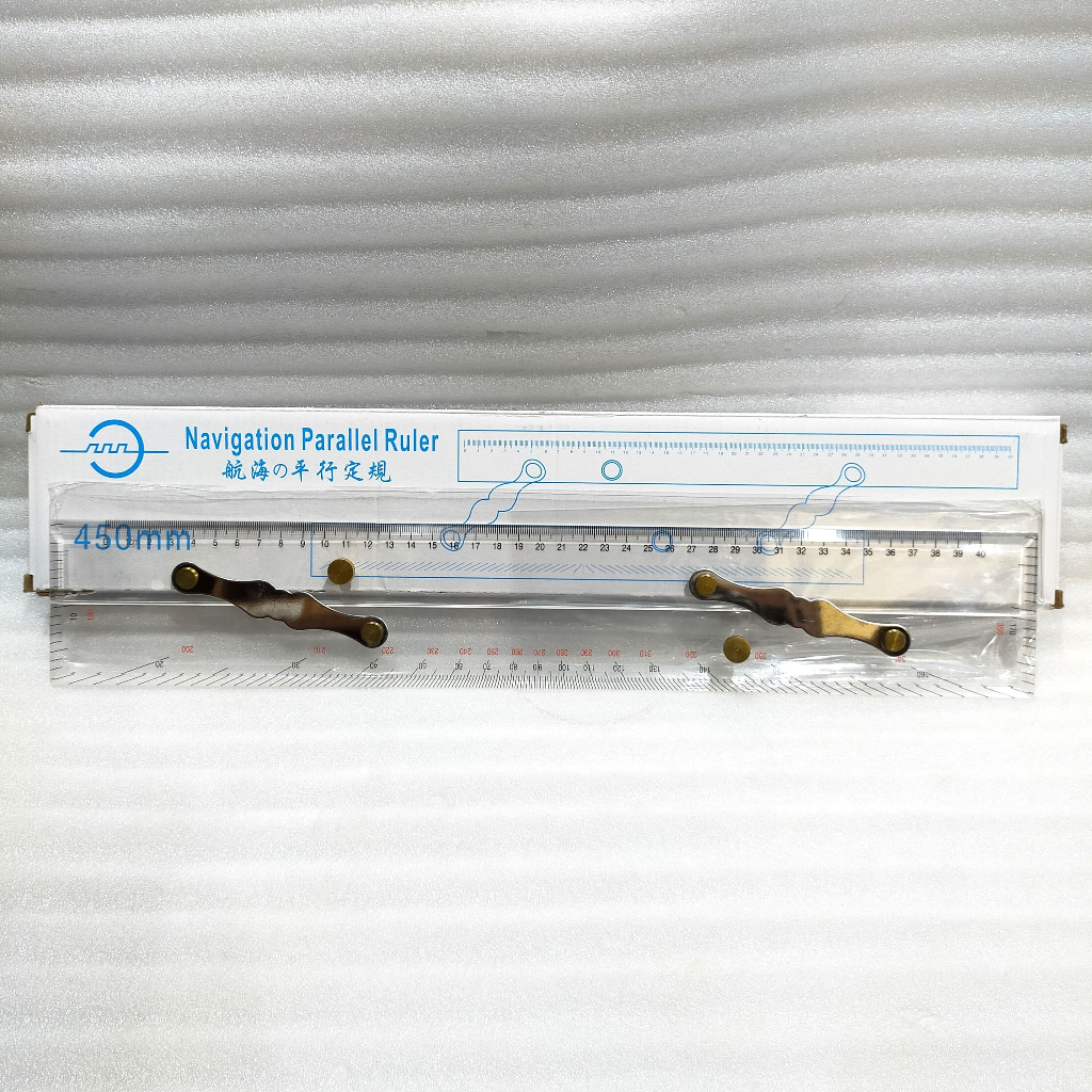 

IMPA 371001 Rule Parallel Plastic Plain 450mm / Navigation Parallel Ruler 450 mm / Penggaris Paralel 45cm / Mistar Jajar Peta 45 cm