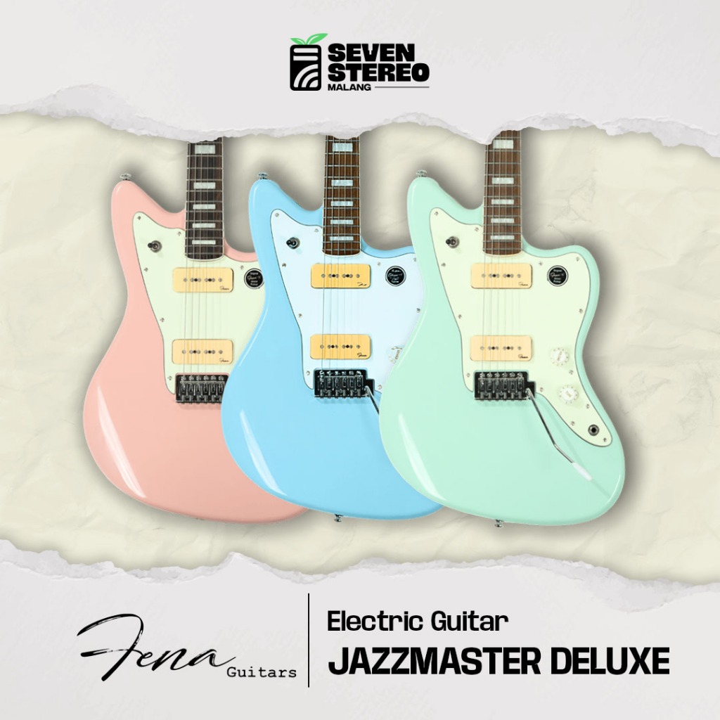 Fena Guitars Jazzmaster P90 Rosewood FB Electric Guitar - Gitar Elektrik Listrik