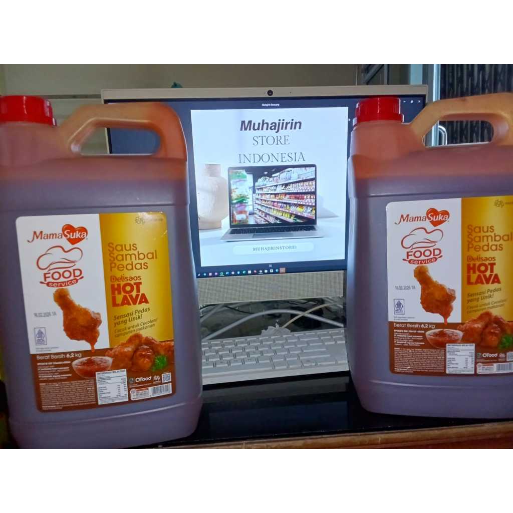 

Mamasuka delisaos hot lava saus sambal pedas 6,2kg