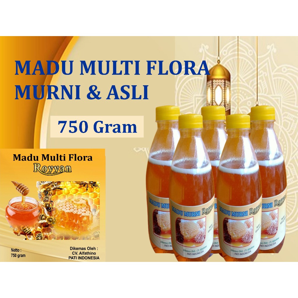

MADU LEBAH ASLI & MURNI 750 gram I MADU LEBAH ASLI & MURNI i MADU MULTI FLORA ASLI MURNI