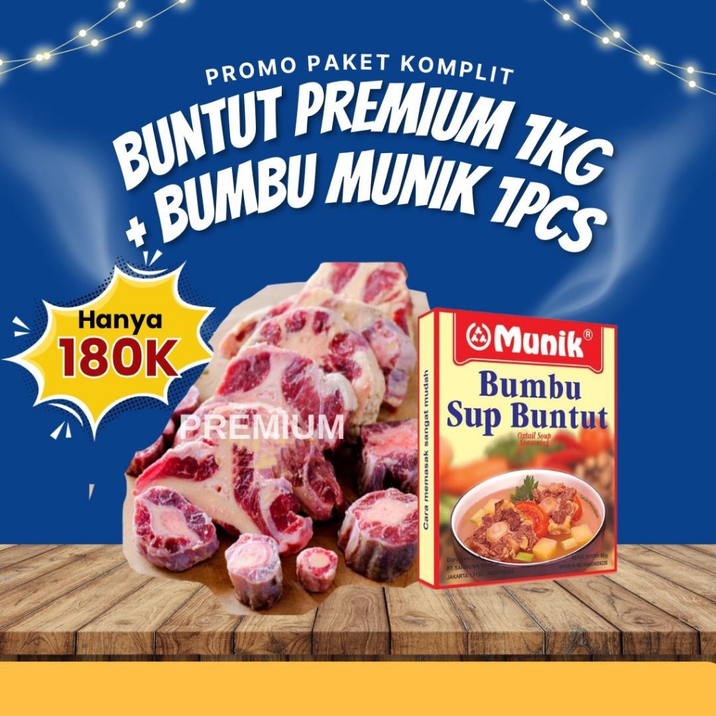

Paket Hemat Buntut 1Kg + Bumbu Munik 1Pcs
