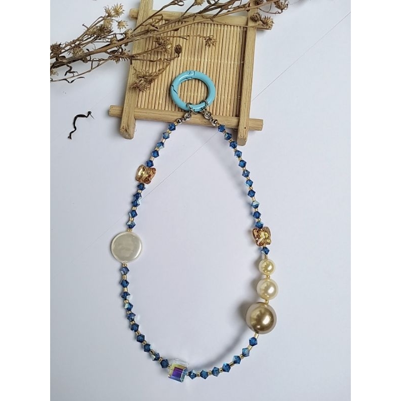 Phone Charm Tali Strap Gantungan HP Kristal Swarovski