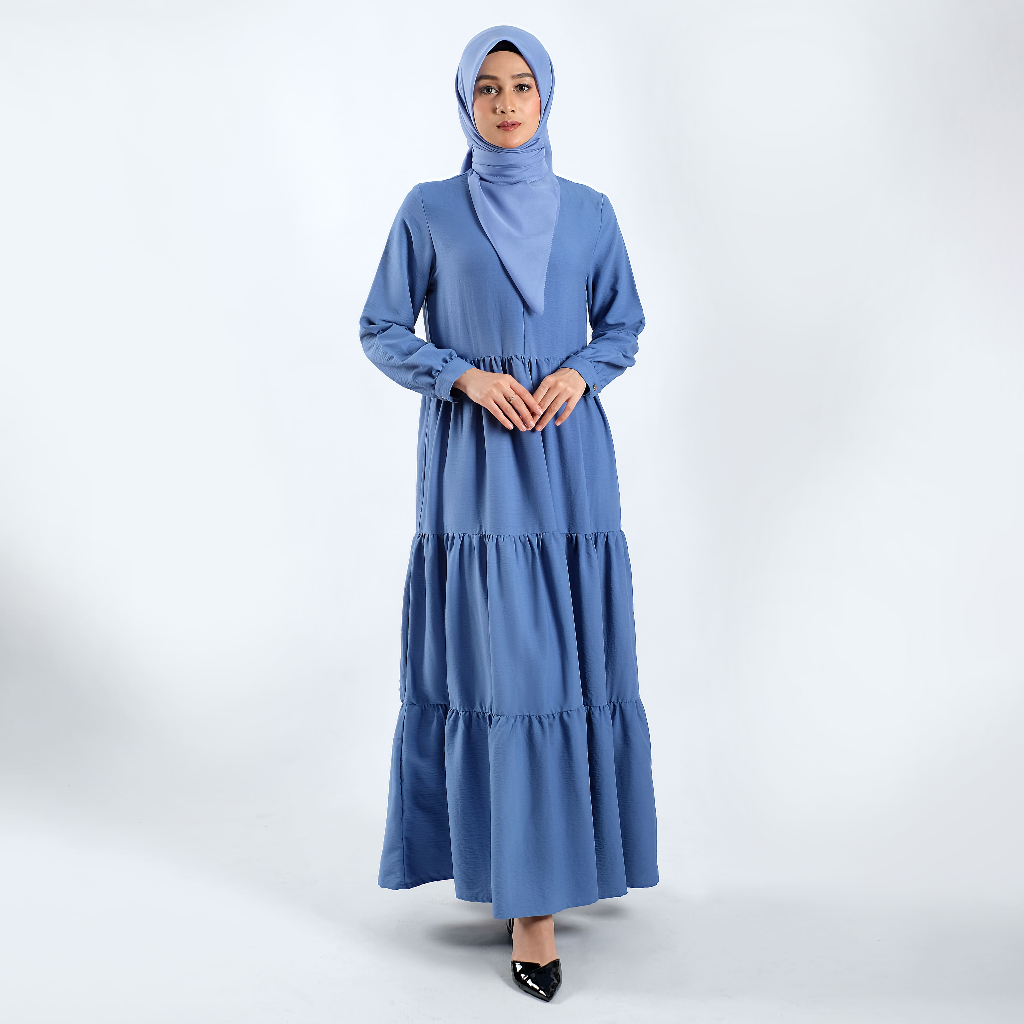 Kimmisha - Maia Dress Denim | Long Dress Wanita | Dress Muslim