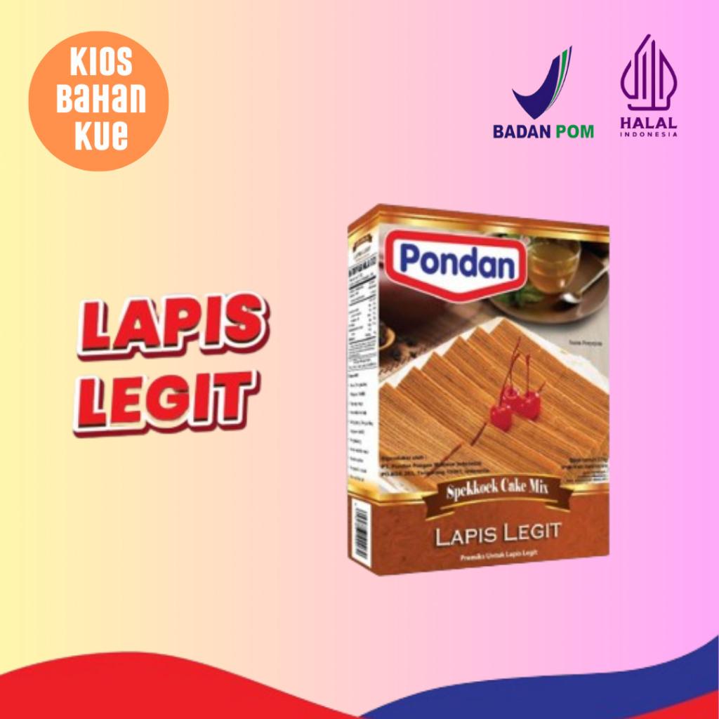 

Pondan Lapis Legit Tepung Premiks 375g